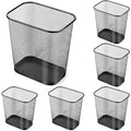 Nuanchu 6 Pcs Mesh Square Trash Cans 4 Gallons Wire Wastebasket by Nuanchu