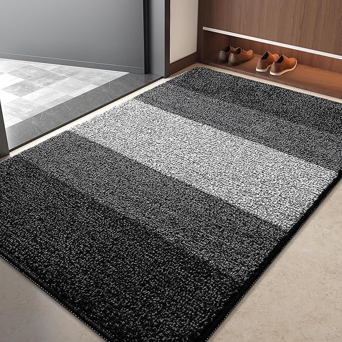 Kitinjoy Indoor Outdoor Door Mat, 40x32 Non-Slip Absorbent Dirt Trapper by Kitinjoy