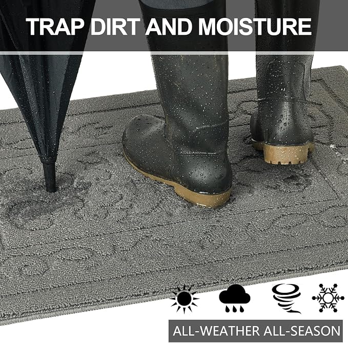 FONEYI Indoor Door Mat 24" x 36", Dirt Trapper Door Mats Non-Slip Entryway Rugs - Image 4