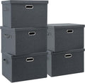 Large 17" 36 Quart Collapsible Stackable Storage Bins by GraciadecoStorage