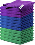 Microfiber Cleaning Cloths-12 Pack, Microfiber Towels by GREENPOMELO
