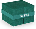 50 Pack Heavy Duty Green Scouring Pads 4x6 Inch – Large Non Scratch Scrub Pads by BayStateImporters