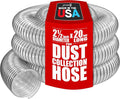 2-1/2" x 20' PVC Dust Collection Hose, Puncture Resistant, Carbon Steel Wire by Fulton