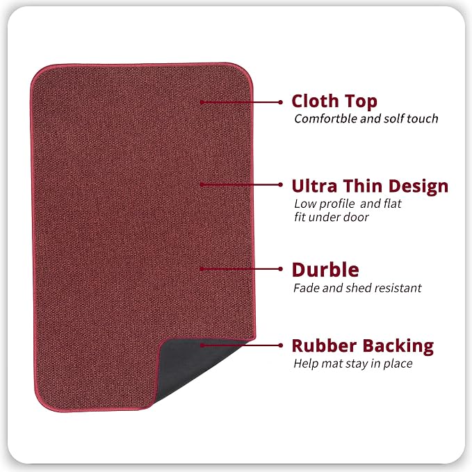 Bathroom Rugs Set 2 Pieces, Thin Bathroom Mats, Toilet Rugs, Quick Dry - Image 4
