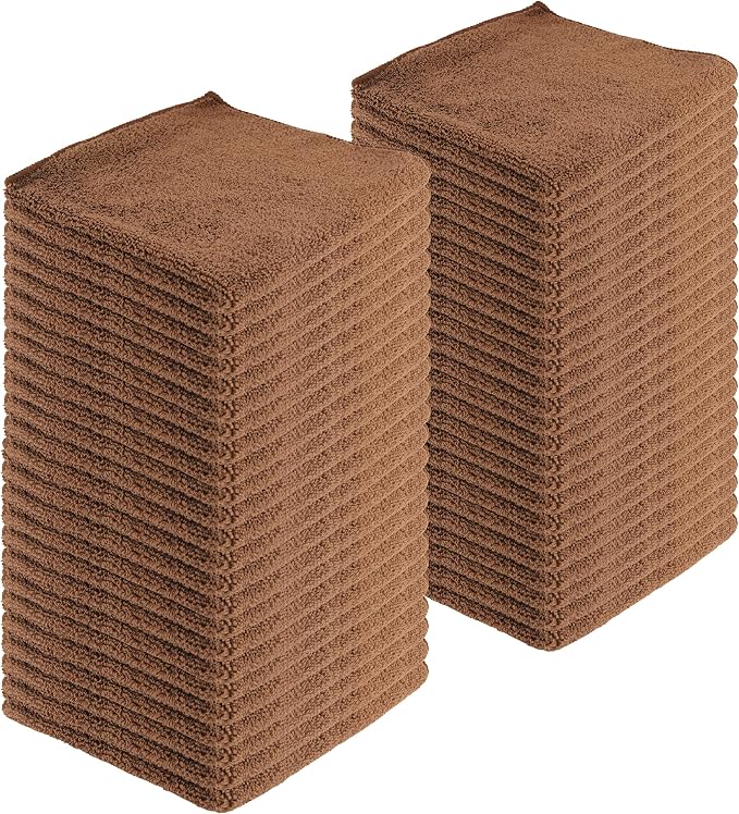 Microfiber Cleaning Cloths, 120 Pack, All-Purpose, Highly Absorbent, Washable by JDHomease