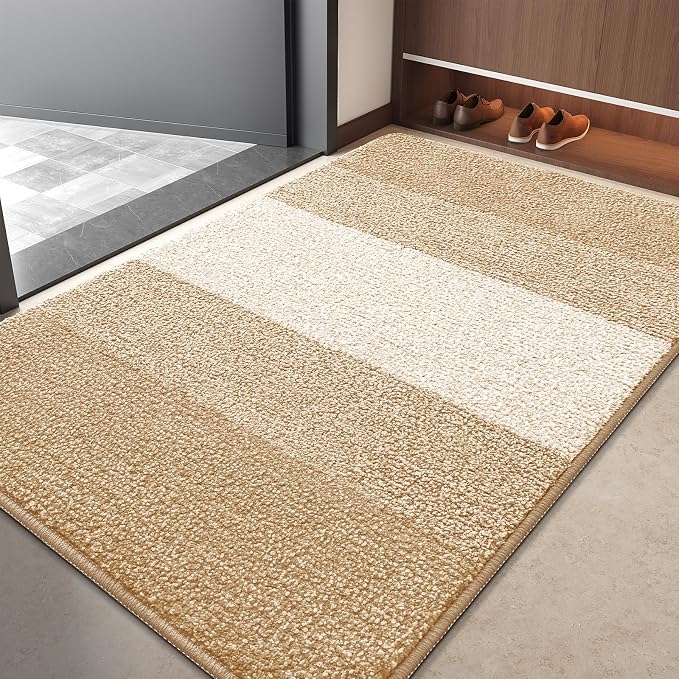 Kitinjoy Indoor Outdoor Door Mat, 40x32 Non-Slip Absorbent Dirt Trapper by Kitinjoy