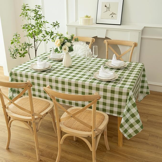 Waterproof Plaid Tablecloth Fabric - Image 9