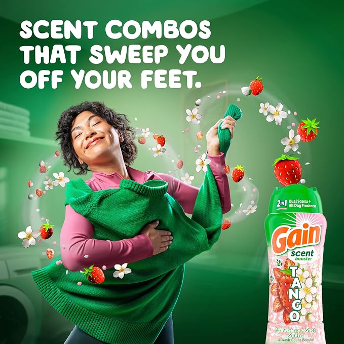 Gain Tango 2-in-1 Laundry Scent Booster Beads, Strawberry and Shea Scent - Image 2