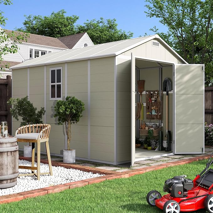 UDPATIO Outdoor Storage Shed 7.5x10.7 FT, Plastic Garden Shed by UDPATIO
