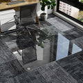 GLSLAND 46"x46" Tempered Glass Chair Mat Square Heavy-Duty Floor Protector by GLSLAND