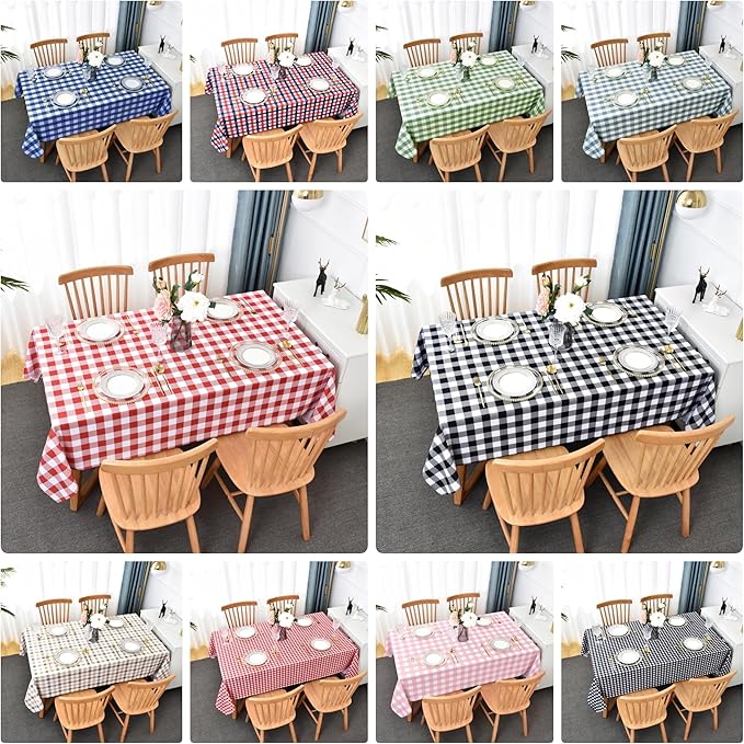 Waterproof Plaid Tablecloth Fabric - Image 5