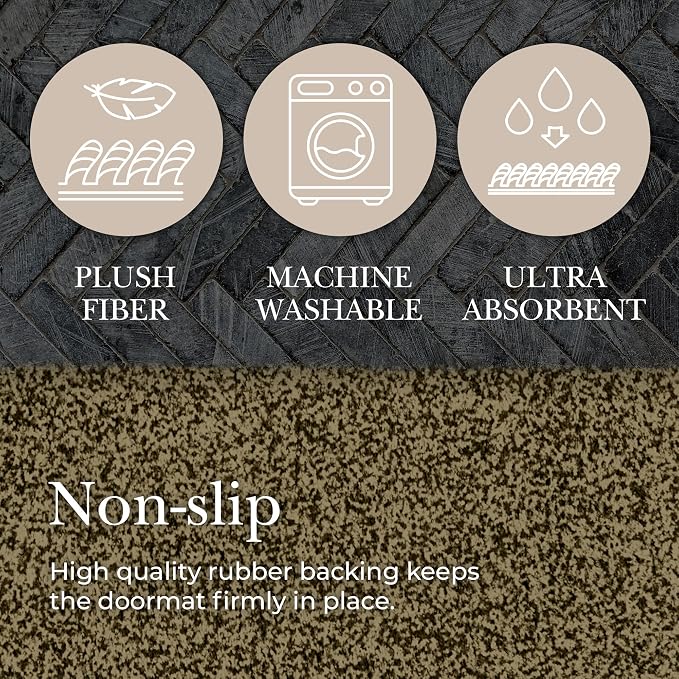 Premium Microfiber Indoor Door Mat – 24"x36" Washable Entry Mat, Waterproof - Image 5