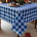 Classic Gingham Plaid Tablecloth Fabric by Essifunia