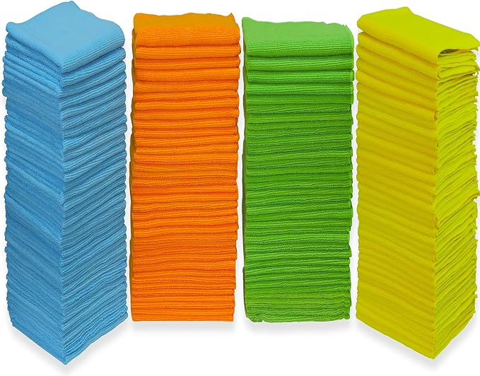 Simple Houseware Microfiber Cleaning Cloth 150 Pack, 4 Colors by SimpleHouseware