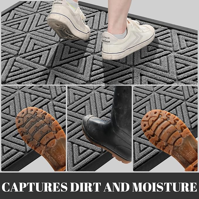 Yimobra Outdoor Mats for Front Door 29.5x17, All-Weather Waterproof Non-Slip - Image 5
