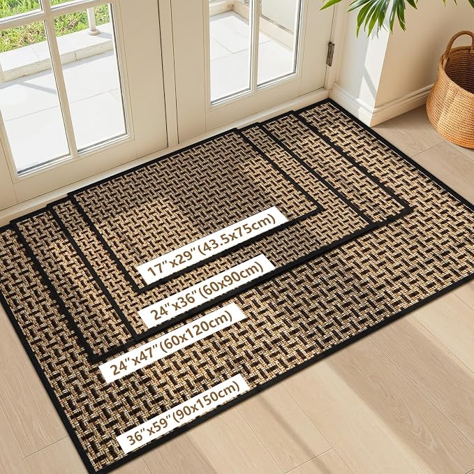 LEKEEPGO Door Mat Indoor Entrance 17"x29", Absorbent Indoor Door Mat, Non Slip - Image 7