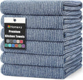 Homaxy Premium Kitchen Towels, Large Cotton Kitchen Hand Towels, Flat and Terry by Homaxy