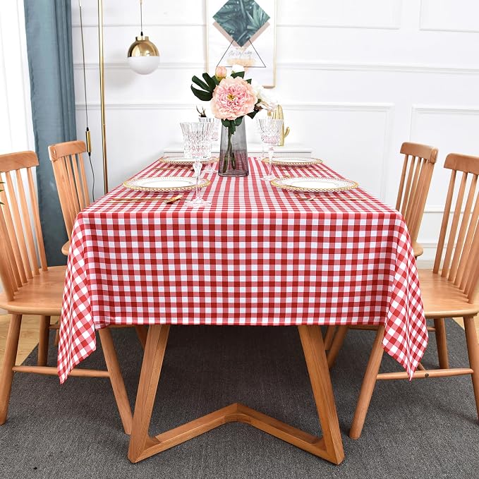 Waterproof Checkered Tablecloth Fabric - Image 9