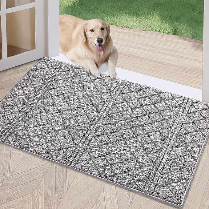 REFETONE Indoor Doormat, Front Back Door Mat 20"x32" Rubber Backing Non Slip by Refetone