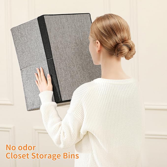 linen closet organizers and storage, 3 Pack Large Storage Baskets, Clothing - Image 6