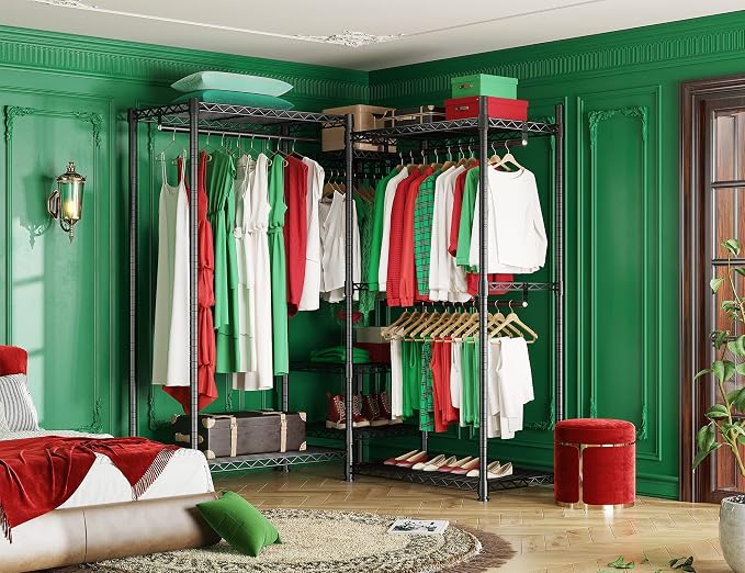 Raybee Clothes Rack, 725 LBS Clothing Rack Adjustable Clothing Racks - Image 4
