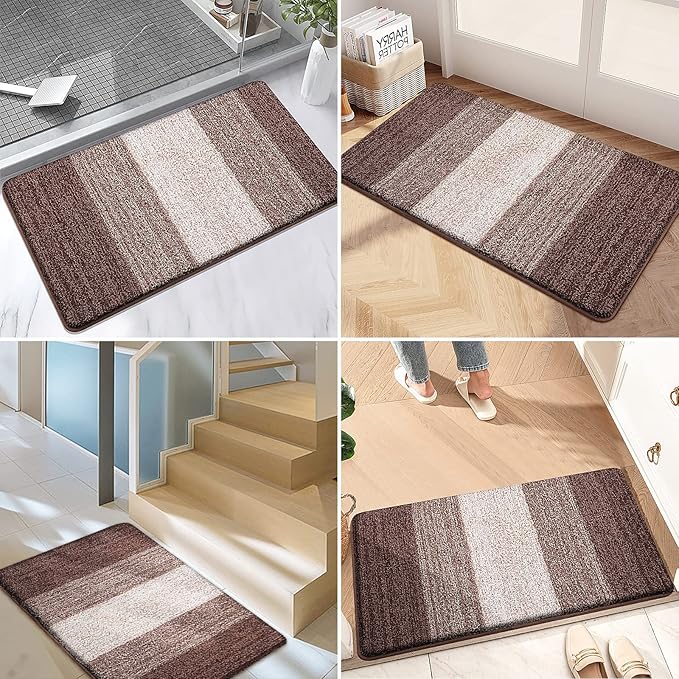 Kitinjoy Indoor Outdoor Door Mat, 36x24 Non-Slip Absorbent Dirt Trapper - Image 6