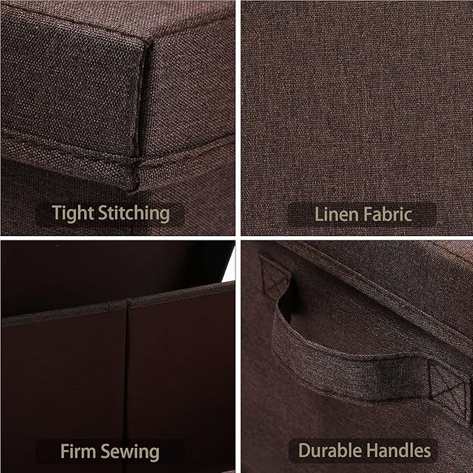 HOONEX Linen Foldable Storage Bins - Image 5