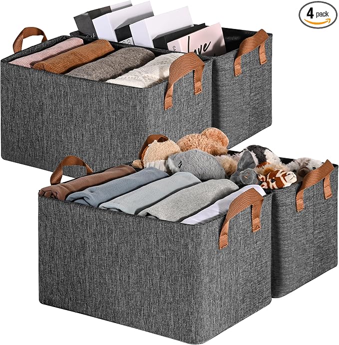 GRANNY SAYS Closet Storage Baskets, Collapsible Fabric Storage Bins by GRANNYSAYS