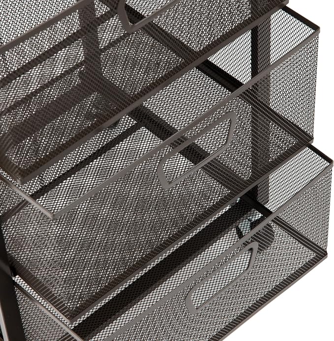 Mind Reader 3-Drawer Rolling Storage Cart, Office Organizer - Image 6