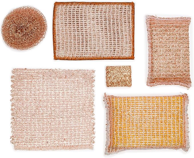 Redecker 2-Ply Woven Copper Scrubbing Cloth & Microfiber Cleaning Wipe – - Image 6