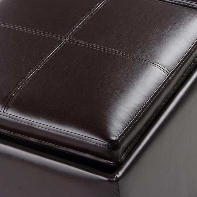 SIMPLIHOME Avalon 35 inch Wide Contemporary Rectangle 5 Pc Storage Ottoman in - Image 5