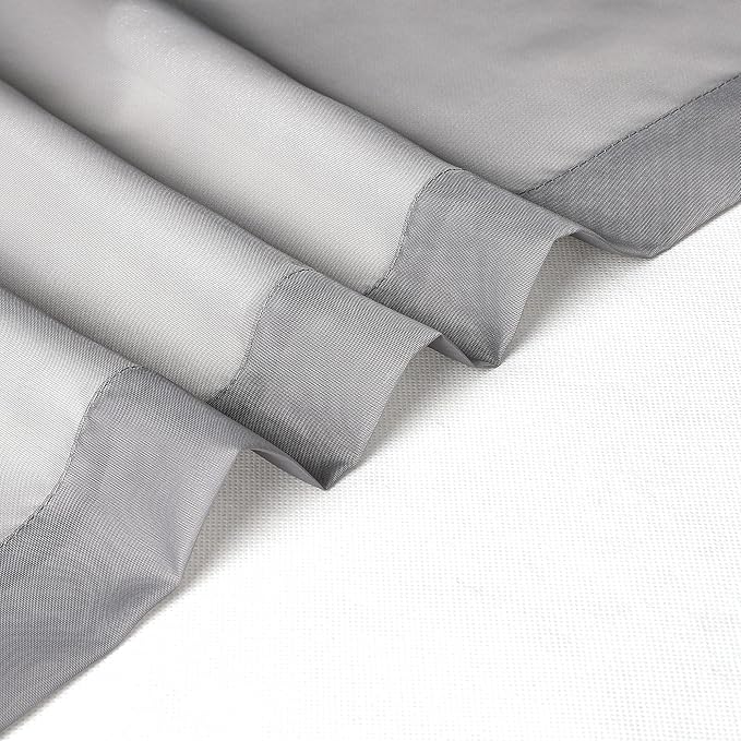Chyhomenyc Sheer Window Curtains Tier 2 Pieces Set, 36 inch Length, Short - Image 6