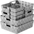 Baskets For Organizing Set Of 9 Dark Grey by Neaterize