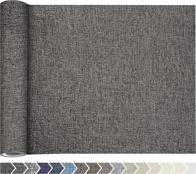 KING MOUNTAIN Coarse Linen Repair Patches, Self-Adhesive, 12x40 Inch, Dark Grey by ForABetterHomeLife