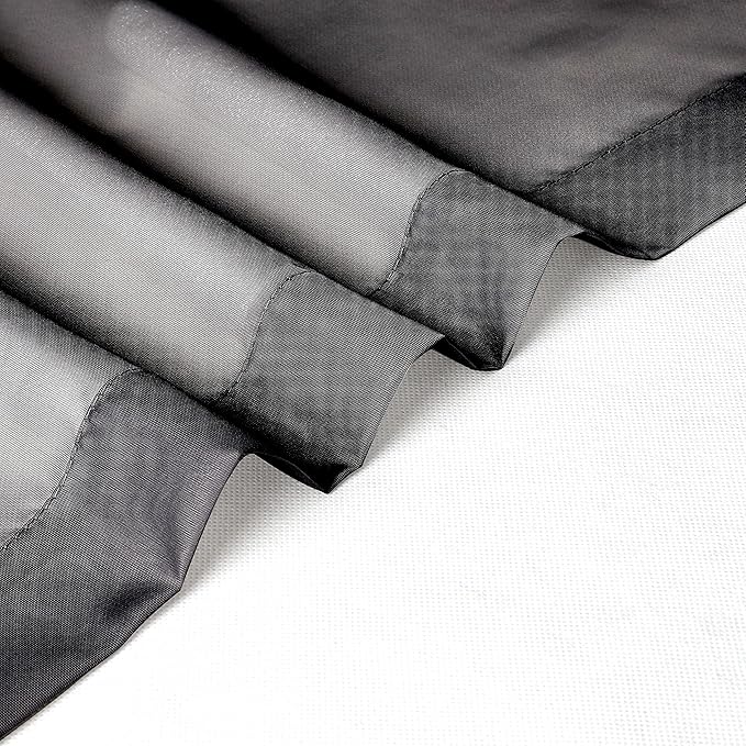 Chyhomenyc Black Sheer Window Curtain Panels 54 Inch 2 Panels, Light Filtering - Image 8