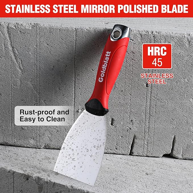 Goldblatt 3" Putty Knife, Stainless Steel Scraping Paint, Putty Knife Scraper - Image 4