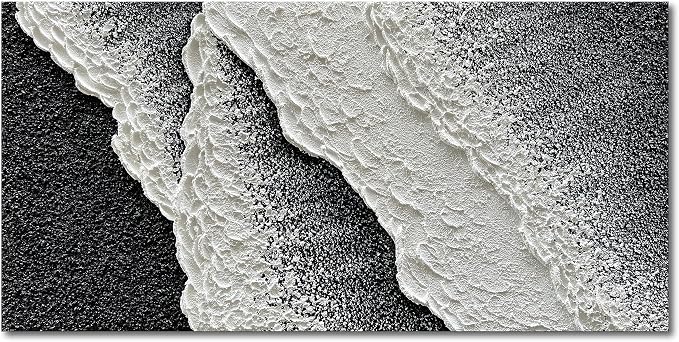 NANKAI Hand Painted black and white abstract canvas art oil painting waves by NANKAIOilPaintingArt