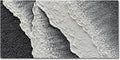 NANKAI Hand Painted black and white abstract canvas art oil painting waves by NANKAIOilPaintingArt