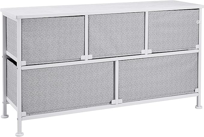 Amazon Basics Extra Wide Fabric 5-Drawer Storage Organizer Unit - Image 5