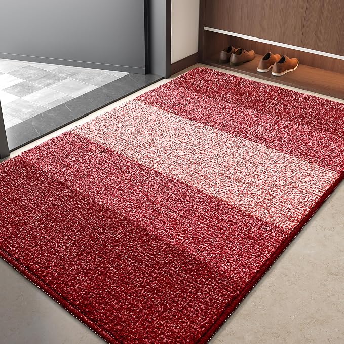 Kitinjoy Indoor Outdoor Door Mat, 40x32 Non-Slip Absorbent Dirt Trapper by Kitinjoy