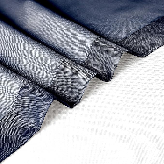 Chyhomenyc Navy Blue Sheer Scarf Valances - Image 7