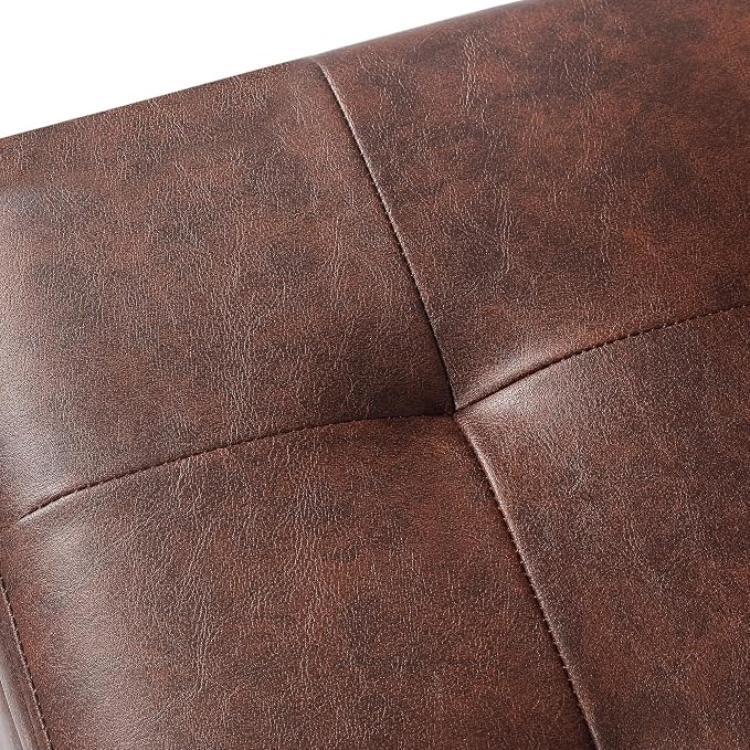 Adeco Faux Leather Storage Ottoman Bench - Image 6