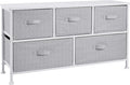 Amazon Basics Extra Wide Fabric 5-Drawer Storage Organizer Unit by AmazonBasics